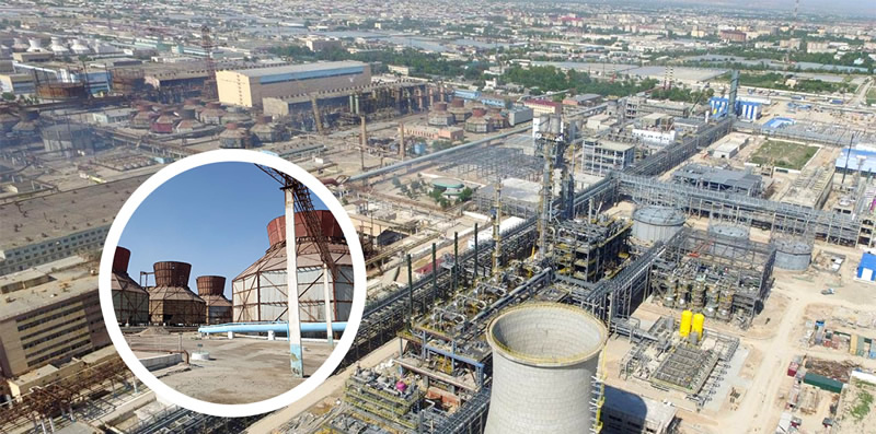 NTG-W系列大型特殊工業(yè)冷卻塔第一期工程在烏茲別克斯坦順利完工